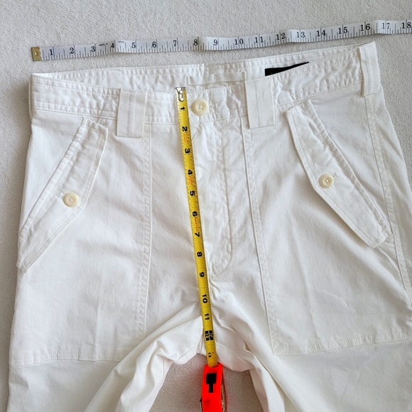 High Rise Big Pockets Utility Pants EUC Off-White 8 SHORT | Banana Republic - Picture 4 of 16